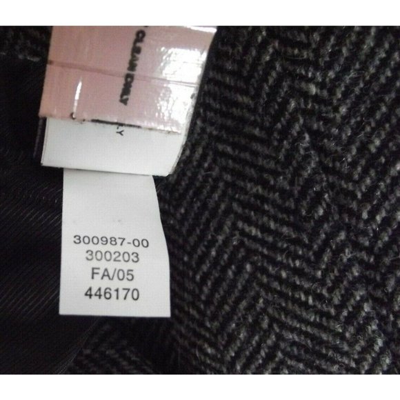 The Gap 4 Gray Black Charcoal Herringbone Tweed Lined Tulip Bell Skirt business - Picture 8 of 8